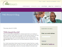 Tablet Screenshot of blog.pmg-research.com
